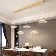餐厅吊灯现代简约创意，家用轻奢荷叶led吧台吊灯过道餐桌小吊灯具