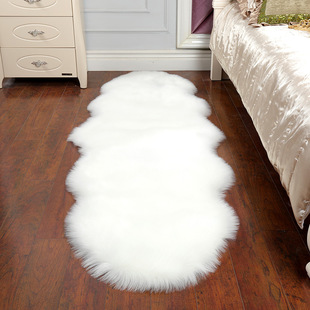 长毛绒地毯仿羊毛飘窗垫卧室毛毛沙发垫不规则地垫直播毯圆形客厅