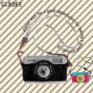 GLADEE相机包日本毛绒斜挎包手机袋原创幽默设计礼物JUMBO CAMERA