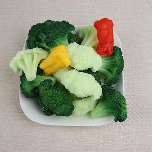 仿真蔬菜 果蔬模型 食物商场样板装饰道具幼儿教具小花菜 西兰花