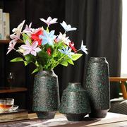 景德镇陶瓷器花瓶新中式现在简约客厅玄关装饰品摆件干花插花套装