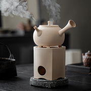 围炉煮茶碳炉火炉套装煮茶器，陶瓷侧把烧水泡茶壶风炉酒精炉