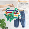 婴儿衣服秋季韩版运动套装分体一岁6七8九10个月男宝宝超洋气秋装