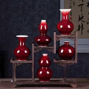 景德镇陶瓷迷你小花瓶瓷瓶，花插茶室水培，创意复古博古架装饰品