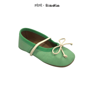 PEPE SS23款儿童绿色牛皮软底复古玛丽珍鞋时尚单鞋丨RollingKids
