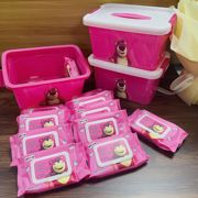 孕妇上市泰国越南草莓熊婴儿(熊婴儿)手口收纳箱便携清洁