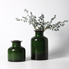 现代新古典美式复古绿色陶瓷花瓶摆件家居样板间别墅插花器装饰品