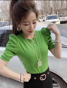韩版夏季糖果色净版纯色t恤衫短袖打底衫半袖女修身显瘦体恤