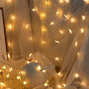 星星间用串灯彩灯北欧风格闪x灯宿3布置房通装饰品圣诞0.舍卧室