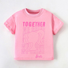 女童粉红色字母短袖T恤宝宝上衣儿童纯棉夏装婴幼儿PINK半袖体恤7