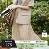 xg雪歌蕾丝镂空设计高腰半身裙，2023秋季米，白色不规则中长裙女