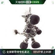 日本直邮nici玩具wf斑马经典黑色，白色25cm