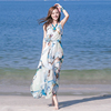 三亚度假旅行连衣裙海南泰国海边沙滩裙雪纺碎花吊带长裙