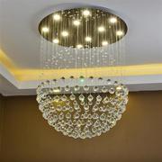 现代复式楼梯灯球形，水晶吊灯餐厅客厅灯具，吊线灯led圆球灯