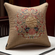 中式抱枕沙发客厅抱枕靠垫中国风红木靠背垫含芯大号护腰靠枕腰枕