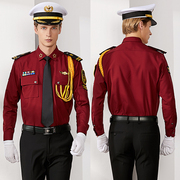 保安制服春秋装长袖，衬衣方领衬衫物业门卫，形象岗礼宾服保安服套装