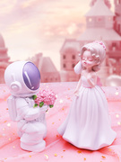 太空人宇航员情侣结婚订婚礼物摆件送新娘闺蜜婚房装饰礼盒套装
