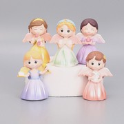 莎拉公主树脂摆件卡通儿童生日蛋糕装饰配件天使长裙女孩烘焙插件