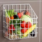 家用菜篮子置物架壁挂式厨房蔬菜收纳筐免打孔放菜架水果姜蒜挂架