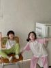 儿童夏季家居服薄款空调服中大童男女童洋气休闲宽松睡衣套装两件