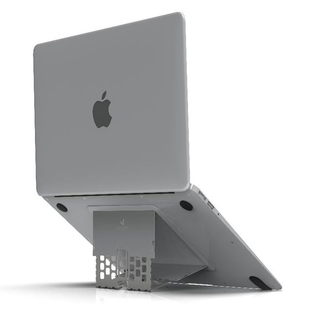 颈大师简约电脑支架适用于macbook笔记本，垫高架收纳桌面，增高散热支架金属折叠式majextand粘贴支架