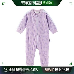 香港直邮潮奢 Palm Angels 棕榈天使 女童紫色拉链婴儿连身裤童装