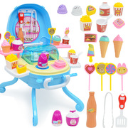 冰淇淋玩具灯光音乐雪糕台仿真塑料甜品站女孩儿童过家家玩具套装