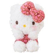 日本进口Hello Kitty粉红宝石豹纹系列～可爱迷你绒毛娃娃小隻