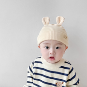 新生婴儿帽子春秋季0-3月胎帽初生纯棉薄款可爱男女宝宝护卤门潮