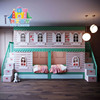 创艺城堡儿童家具定制上下房子床组合梯柜高低床田园双层床子母床