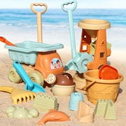 颂尼儿童沙滩玩具宝宝戏水挖沙土工具沙漏铲子桶车海边玩沙子套装