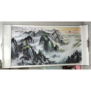 六尺国画卷轴字画山水画客厅办公室装饰画风水画中式泰山雄资F