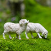 仿真绵羊微景观桌面，动物小羊模型摆件盆景，饰品树脂工艺品装饰摆设