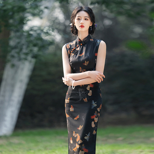 新中式复古民国风老上海旗袍，2024夏季年轻款少女日常可穿显瘦