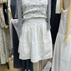 十三行女装蕾丝拼接白色半身裙，女夏季小白裙小个子，a字蓬蓬裙短裙