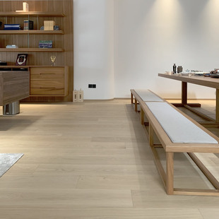 天际白橡木极简三层实木复合地板超宽板地热专用出口环保