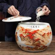 景德镇陶瓷米缸家用20斤防虫，防潮30斤10斤密封带盖米桶储面罐米箱
