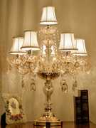 高档欧式水晶台灯奢华卧室床头灯大气创意玻璃婚房装饰客厅高