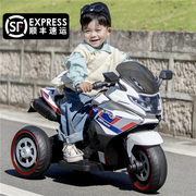 儿童电动摩托车三轮车男女孩，宝宝双驱电瓶车可坐人充电遥控玩具车