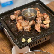 韩式铸铁方形烤盘搪瓷烤肉盘煎牛排铁板烧料理盘生铁烧烤盘