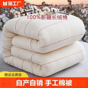 新疆一级长绒棉被棉花被子，被芯棉絮床垫被褥子，全棉纯棉花冬被春秋