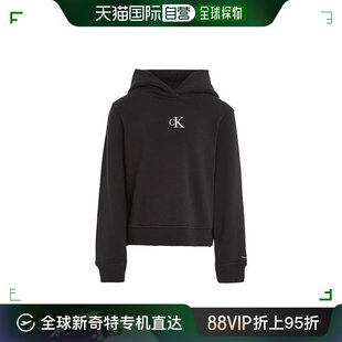 香港直邮潮奢 Calvin Klein Jeans 女童 CK 徽标宽松款连帽衫童装