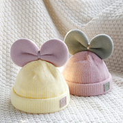 婴幼儿针织帽毛线公主超萌秋冬天儿童套头帽，可爱保暖女童帽子宝宝