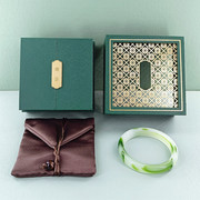 中式复古传承古法黄金手镯，盒子高档珠宝，项链翡翠玉器手串包装