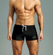 平角泳裤男弹力速干低腰性感肌肉型男沙滩海边度假游泳衣温泉男士