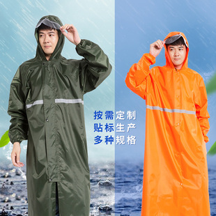 军工帆布长款连体全身，防暴雨耐磨加厚成人男女户外劳保风雨衣雨裤