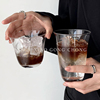 ins风阔口冰美式拿铁咖啡杯简约茶杯鸡尾酒杯透明玻璃杯冷饮杯子