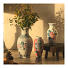 复古老货粉彩手绘陶瓷花瓶水培花器青花花瓶中式摆件民宿软装饰品