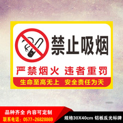 。禁止吸烟标志牌吸烟禁烟铝板铝板，反光请勿示标识牌提严禁吸烟标
