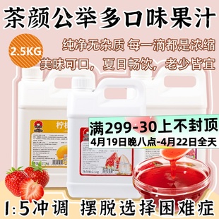 茶颜公举西瓜汁2.5kg浓缩冲饮料奶茶专用原料柠檬水百香果汁饮品